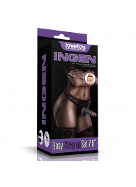 Женский темнокожий страпон Easy Strapon Set 7 Inch - 18 см. - Lovetoy - купить с доставкой в Кисловодске