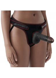 Женский темнокожий страпон Easy Strapon Set 7 Inch - 18 см. - Lovetoy - купить с доставкой в Кисловодске