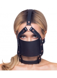 Черный намордник с кляпом-шаром Head Harness With A Gag - Orion - купить с доставкой в Кисловодске