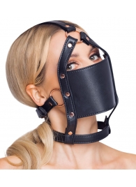 Черный намордник с кляпом-шаром Head Harness With A Gag - Orion - купить с доставкой в Кисловодске