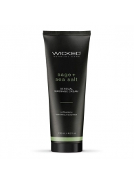 Массажный легкий крем WICKED Sage plus Sea Salt - 120 мл. - Wicked - купить с доставкой в Кисловодске