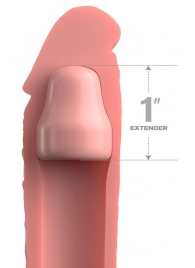 Телесная насадка-удлинитель 1 Inch Silicone X-tension - 17,8 см. - Pipedream - в Кисловодске купить с доставкой