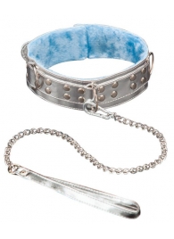 Серебристый ошейник из искусственной кожи - Sitabella - купить с доставкой в Кисловодске
