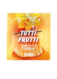 Пробник гель-смазки Tutti-frutti со вкусом ванильного пудинга - 4 гр. - Биоритм - купить с доставкой в Кисловодске