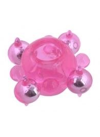 Эрекционное кольцо c бусинками - Toyfa Basic - в Кисловодске купить с доставкой