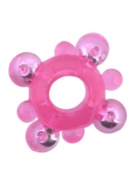 Эрекционное кольцо c бусинками - Toyfa Basic - в Кисловодске купить с доставкой