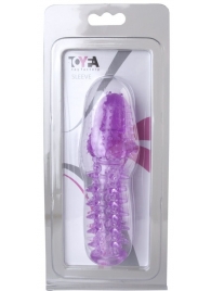 Фиолетовая насадка, удлиняющая половой член - 13,5 см. - Toyfa Basic - в Кисловодске купить с доставкой