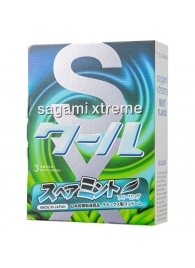 Презервативы Sagami Xtreme Mint с ароматом мяты - 3 шт. - Sagami - купить с доставкой в Кисловодске