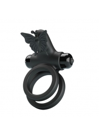 Черное эрекционное виброкольцо Passionate Ring IX - Baile - в Кисловодске купить с доставкой