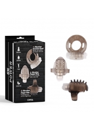 Набор из 3 дымчатых эрекционных колец с вибрацией Teasers Ring Kit - Chisa - в Кисловодске купить с доставкой