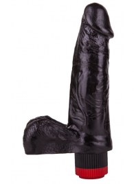 Чёрный виброфаллос со встроенным пультом - 16,5 см. - LOVETOY (А-Полимер)