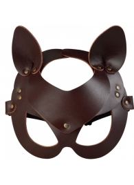 Коричневая кожаная маска  Кошечка - Sitabella - купить с доставкой в Кисловодске