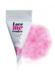 Съедобное согревающее массажное масло Love Me Tender Cotton Candy с ароматом сладкой ваты - 10 мл. - Love to Love - купить с доставкой в Кисловодске