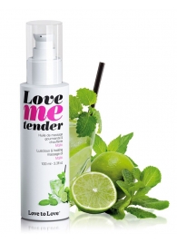 Съедобное согревающее массажное масло Love Me Tender Mojito с ароматом мохито - 100 мл. - Love to Love - купить с доставкой в Кисловодске