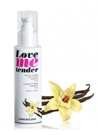Съедобное согревающее массажное масло Love Me Tender Vanilla с ароматом ванили - 100 мл. - Love to Love - купить с доставкой в Кисловодске