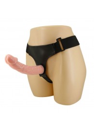 Гладкий фаллоимитатор с крупной головкой на ремешках - 19,7 см. - Baile - купить с доставкой в Кисловодске