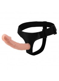 Гладкий фаллоимитатор с крупной головкой на ремешках - 19,7 см. - Baile - купить с доставкой в Кисловодске