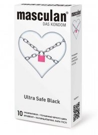 Ультрапрочные презервативы Masculan Ultra Safe Black - 10 шт. - Masculan - купить с доставкой в Кисловодске
