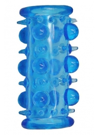 Голубая насадка с шипами и шишечками LUST CLUSTER - Dream Toys - в Кисловодске купить с доставкой