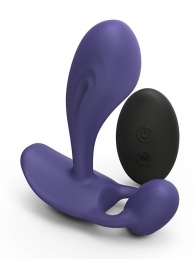 Темно-синий вибромассажер Witty P G Vibrator with Remote Control - Love to Love - в Кисловодске купить с доставкой