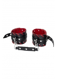 Черно-красные оковы из натуральной кожи - Pecado - купить с доставкой в Кисловодске