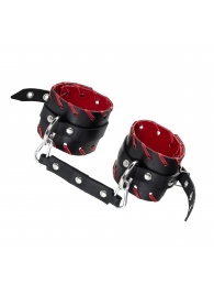 Черно-красные оковы из натуральной кожи - Pecado - купить с доставкой в Кисловодске