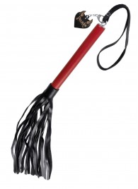 Черно-красная кожаная плеть - 50 см. - Pecado - купить с доставкой в Кисловодске