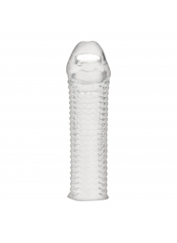 Текстурированная насадка на пенис Clear Textured Penis Enhancing Sleeve Extension - 16,5 см. - BlueLine - в Кисловодске купить с доставкой