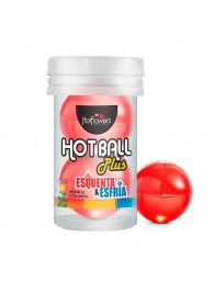Лубрикант на масляной основе Hot Ball Plus с охлаждающе-разогревающим эффектом (2 шарика по 3 гр.) - HotFlowers - купить с доставкой в Кисловодске