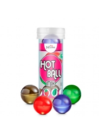 Ароматизированный лубрикант Hot Ball Mix на масляной основе (4 шарика по 3 гр.) - HotFlowers - купить с доставкой в Кисловодске