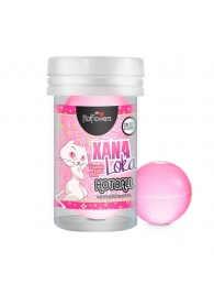 Лубрикант на силиконовой основе с эффектом вибрации Xana Loka Hot Ball (2 шарика по 3 гр.) - HotFlowers - купить с доставкой в Кисловодске