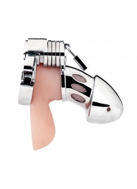 Клетка на пенис из металла Obedience Cock Cage - BlueLine - купить с доставкой в Кисловодске