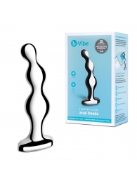 Стальной анальный фаллоимитатор для простаты Stainless Steel Anal Beads - 13 см. - b-Vibe - в Кисловодске купить с доставкой
