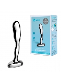 Стальной стимулятор простаты Stainless Steel Prostate Plug - 11,5 см. - b-Vibe - в Кисловодске купить с доставкой