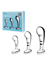 Набор из 3 стальных стимуляторов простаты Stainless Steel P-spot Training Set - b-Vibe - в Кисловодске купить с доставкой