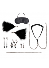 Большой эротический набор из 12 предметов Interchangeable Collar   Nipple Clips Set - Lux Fetish - купить с доставкой в Кисловодске