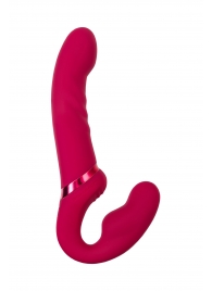 Малиновый безремневой страпон Lapis - 23 см. - Lovense - купить с доставкой в Кисловодске