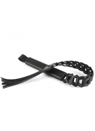 Черная кожаная плеть «Клеопатра» - 62 см. - Sitabella - купить с доставкой в Кисловодске