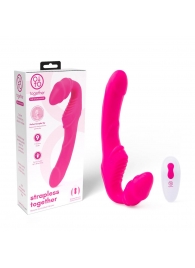 Розовый безремневой страпон на радиоуправлении Strapless Together - 22 см. - Together Toy - купить с доставкой в Кисловодске