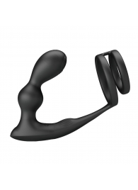 Черный вибростимулятор простаты с фиксацией кольцами Marshall - Baile - в Кисловодске купить с доставкой