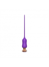Фиолетовый тонкий стимулятор Nipple Vibrator - 23 см. - I-MOON - купить с доставкой в Кисловодске
