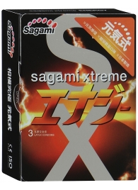 Презервативы Sagami Xtreme ENERGY с ароматом энергетика - 3 шт. - Sagami - купить с доставкой в Кисловодске