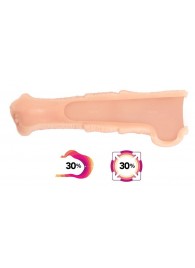 Телесная фантазийная насадка на член Cock Sleeve Size L - KOKOS - в Кисловодске купить с доставкой