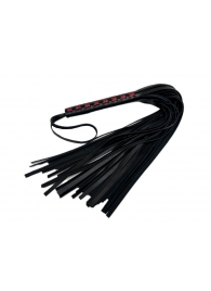 Кожаная плеть Sex Game с красным плетением на рукояти - 57 см. - БДСМ Арсенал - купить с доставкой в Кисловодске