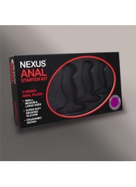 Набор из 3 массажеров простаты чёрного цвета NEXUS ANAL STARTER KIT - Nexus Range - в Кисловодске купить с доставкой