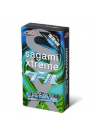 Презервативы Sagami Xtreme Mint с ароматом мяты - 10 шт. - Sagami - купить с доставкой в Кисловодске