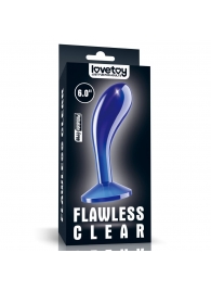 Синяя анальная втулка Flawless Clear Prostate Plug 6.0 - 15 см. - Lovetoy - в Кисловодске купить с доставкой