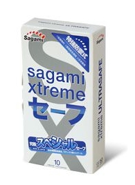 Презервативы Sagami Xtreme Ultrasafe с двойным количеством смазки - 10 шт. - Sagami - купить с доставкой в Кисловодске