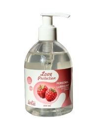Лубрикант на водной основе Love Protection Raspberry с ароматом малины - 300 мл. - Lola Games - купить с доставкой в Кисловодске
