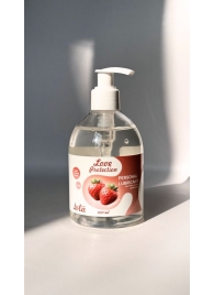 Лубрикант на водной снове Love Protection Strawberry с ароматом клубники - 300 мл. - Lola Games - купить с доставкой в Кисловодске